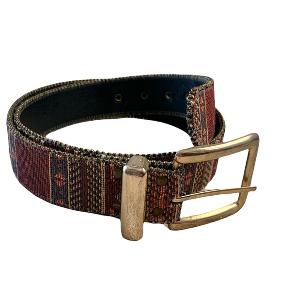 Vintage Accessories - Boho Western Patterned Belt